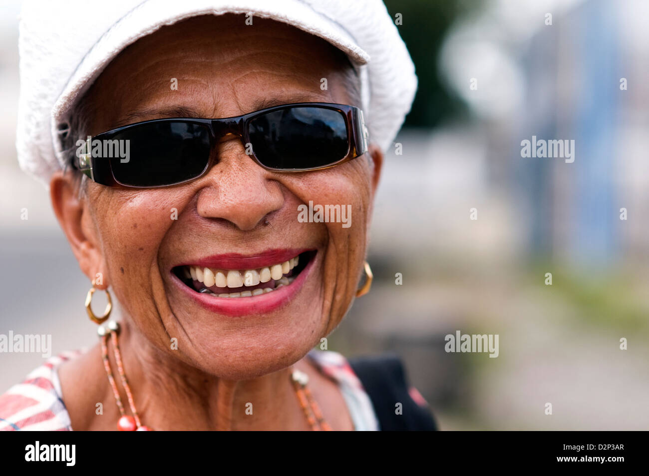 elderly woman, sambava, madagascar Stock Photo