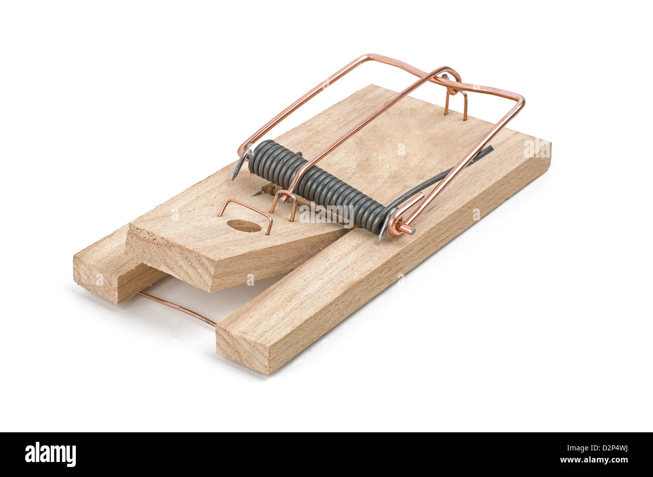 loaded mousetrap Stock Photo