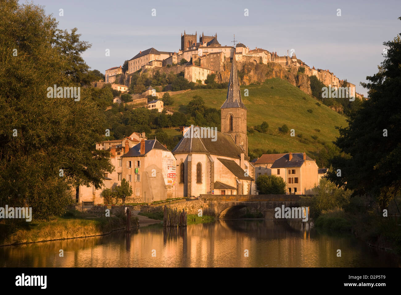 CHURCH OF SAINT CHRISTINE LOWER TOWN RIVER ANDER SAINT FLOUR CANTAL