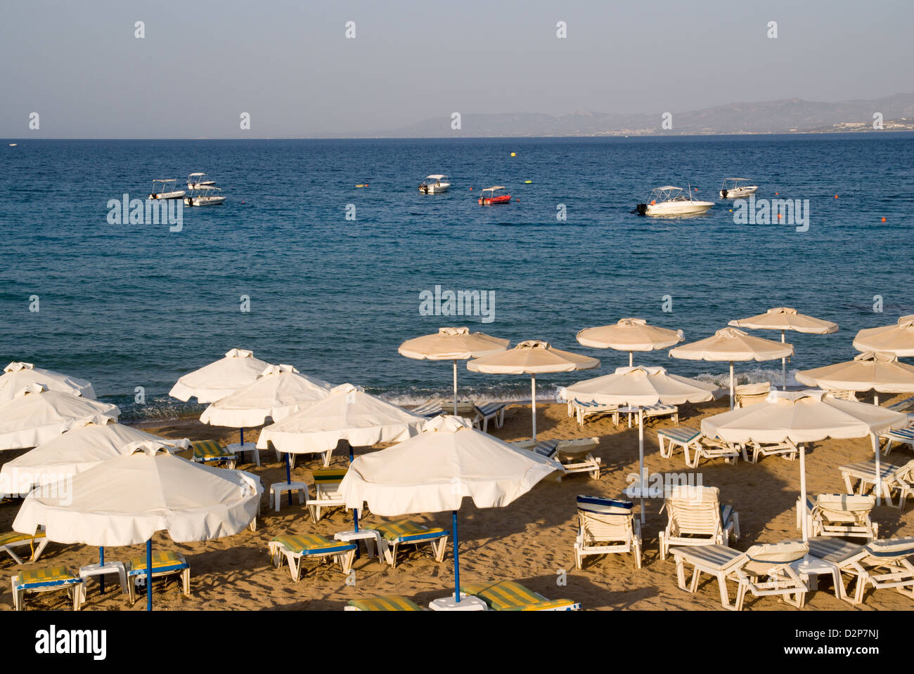 main beach pefkos lindos rhodes dodecanese islands greece Stock Photo