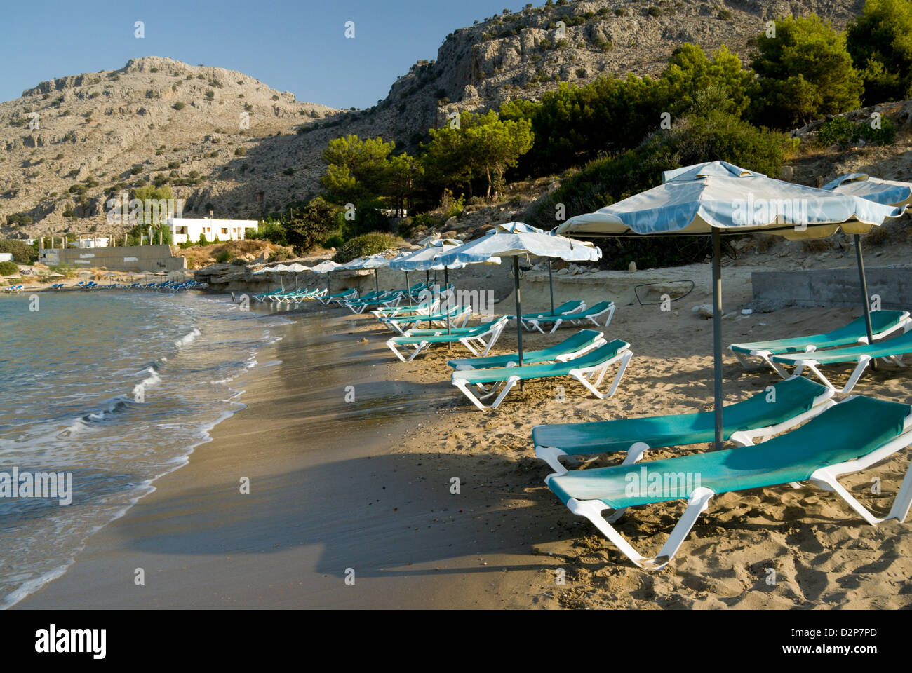 beach pefkos lindos rhodes dodecanese islands greece Stock Photo