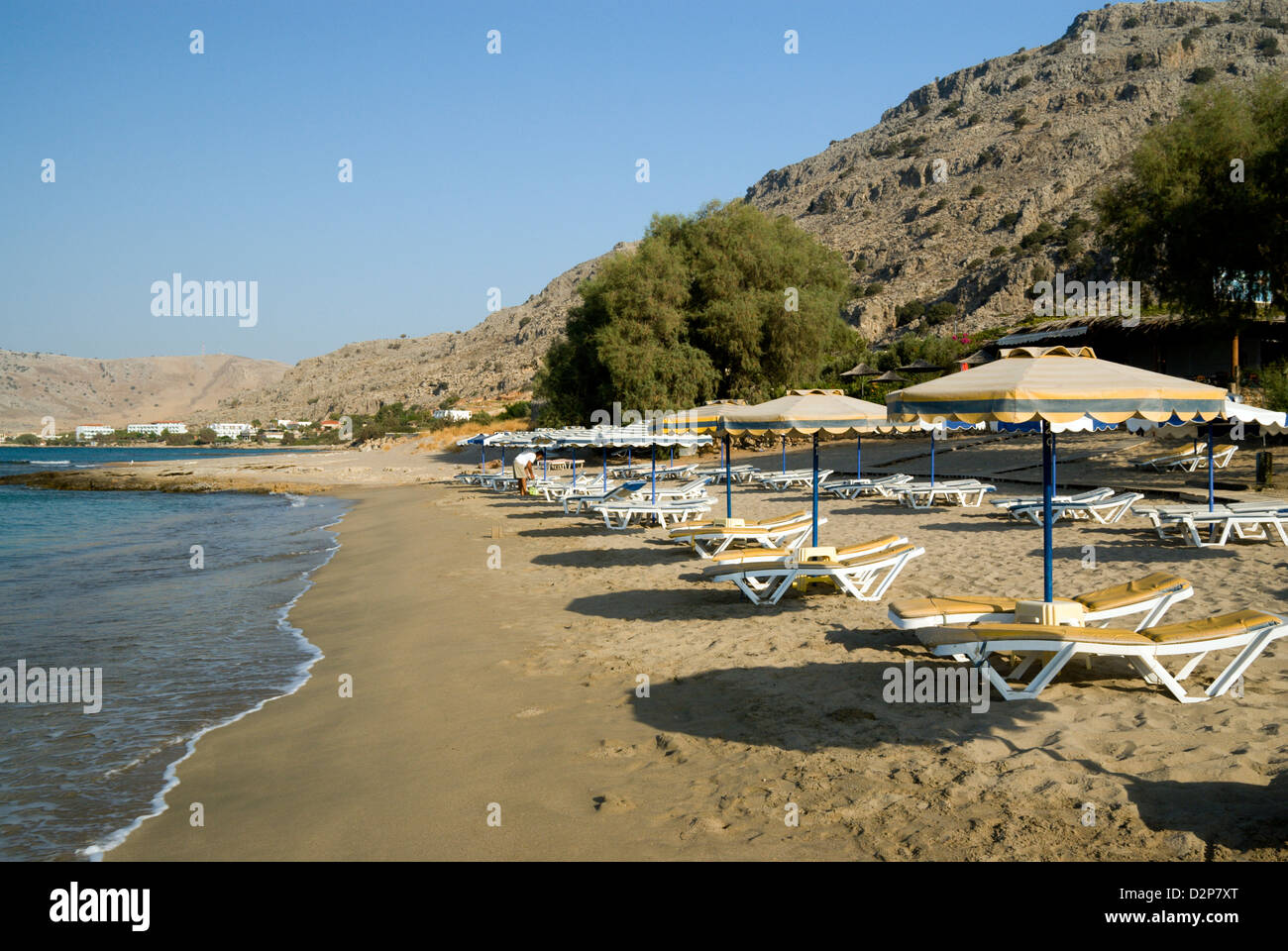 beach pefkos lindos rhodes dodecanese islands greece Stock Photo