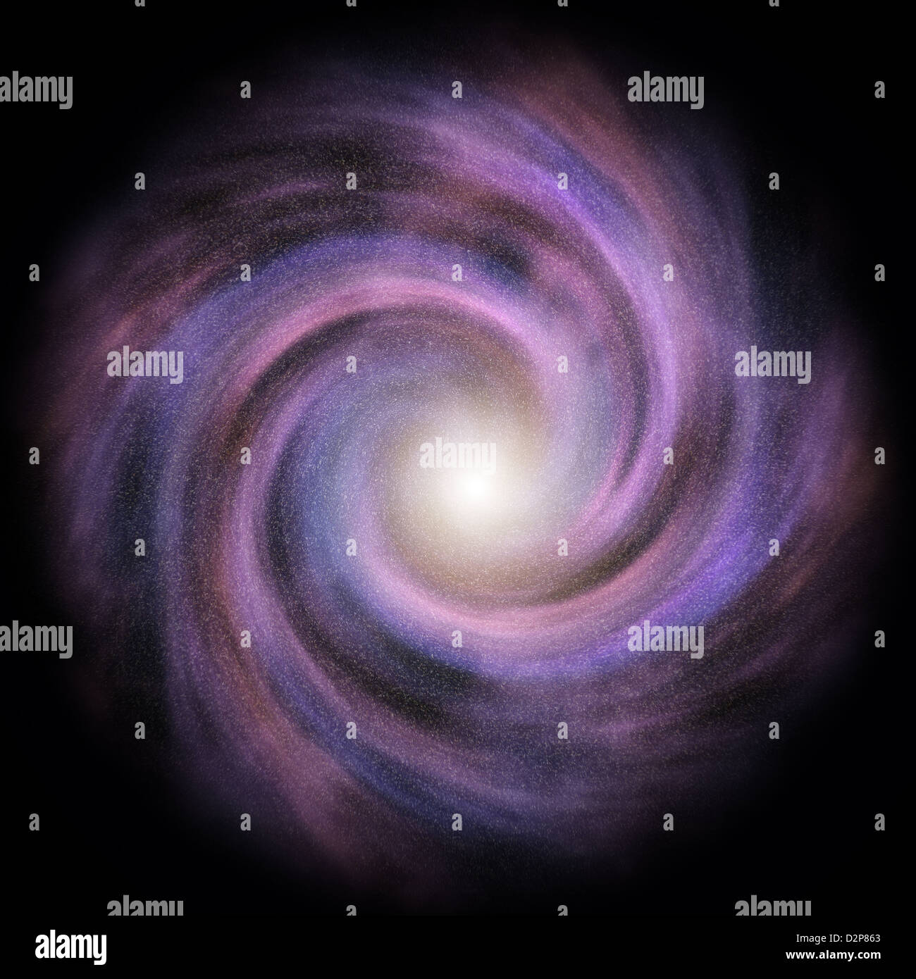 Illustration of Spiral Galaxy Stock Photo - Alamy