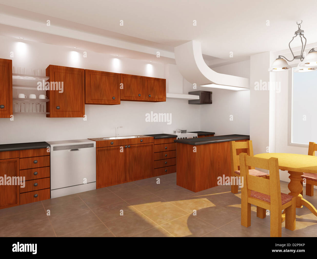 modern kitchen interior Stock Photo - Alamy