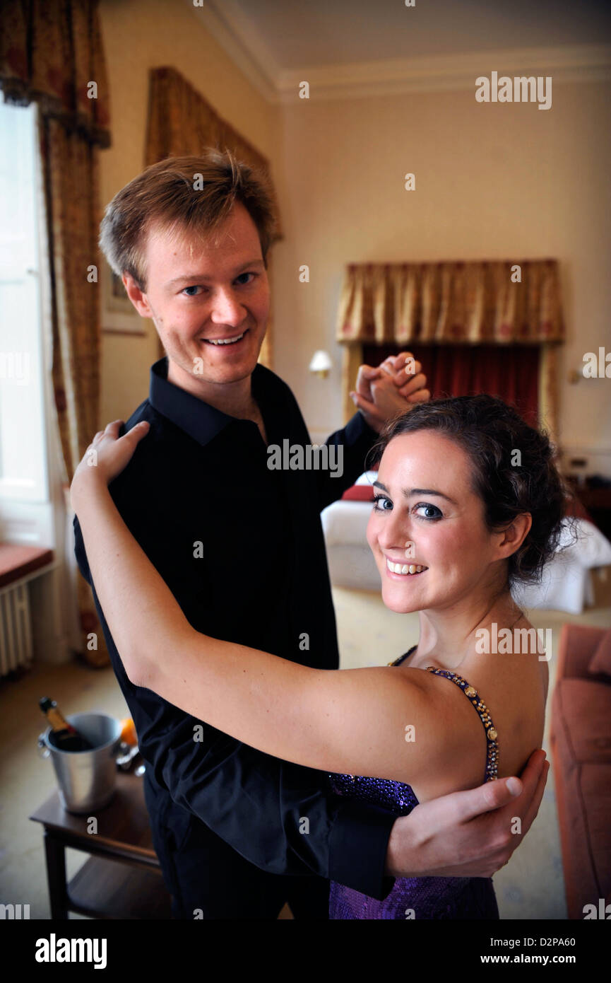 A Couple Ballroom Dancing In Their Bedroom At Holme Lacy