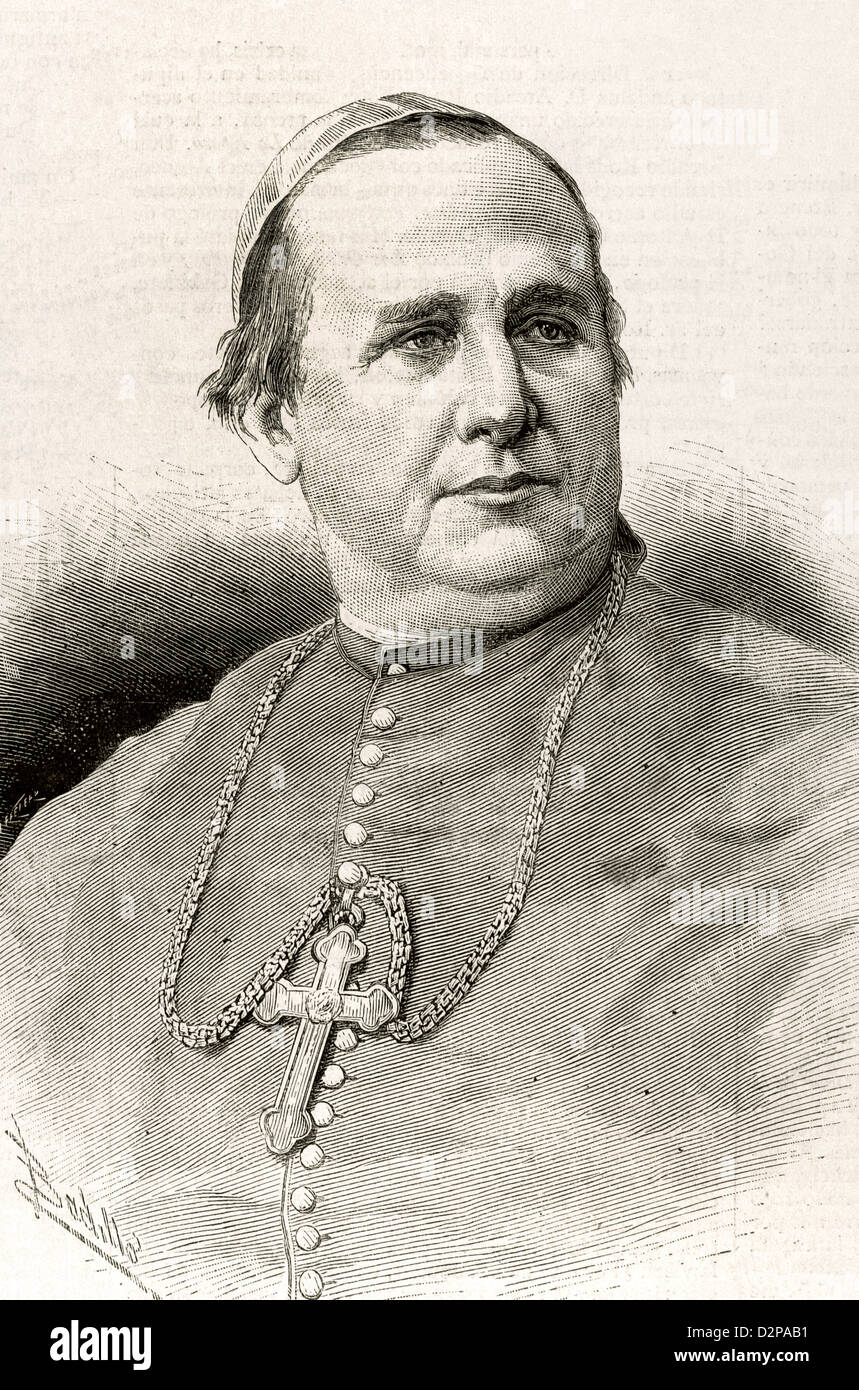 Thomas Bryan Livermore (1824-1902). Bishop of Cartagena. Engraving of Spanish and American Illustration, 1885. Stock Photo