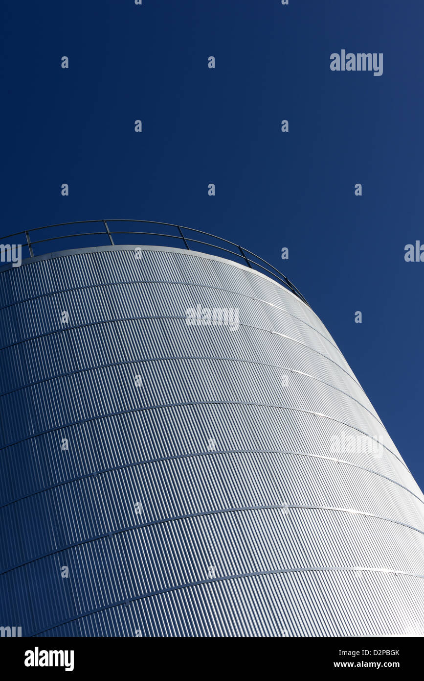 storage tanks at an industrial production plant and processing facility Stock Photo