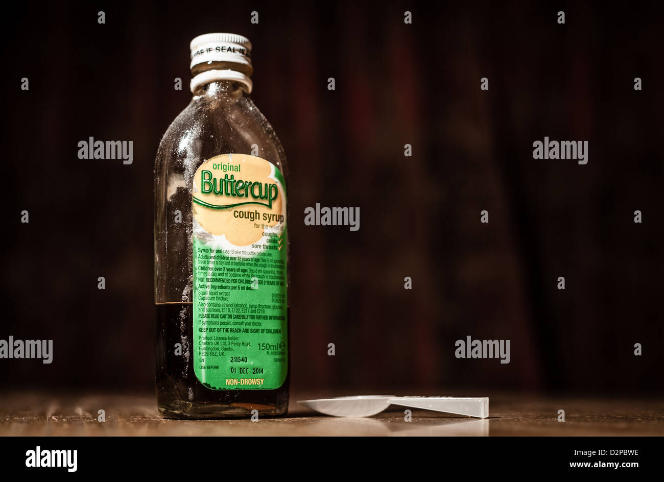 Buttercup Syrup cough medicine Stock Photo