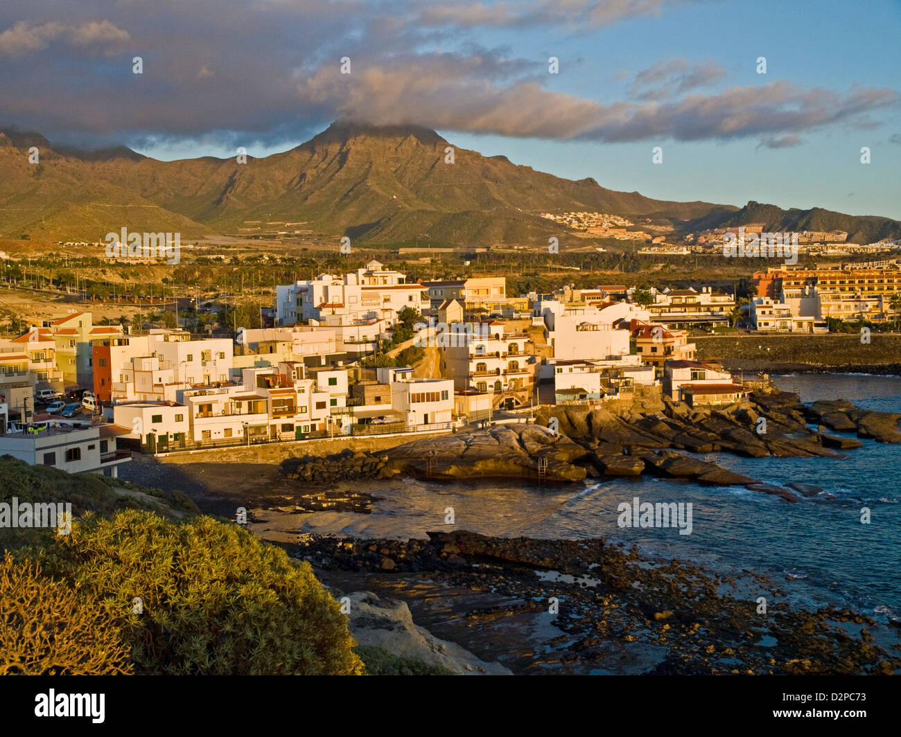 La Caleta on Tenerife's west coast, Canary Islands, Spain Stock Photo