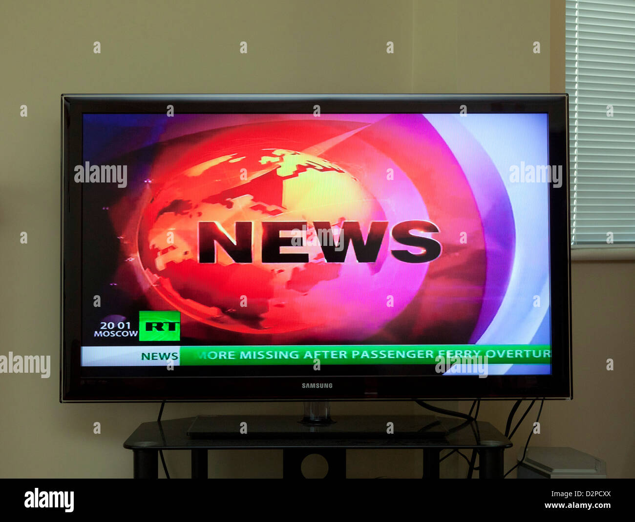 Russia Today news channel RT Stock Photo