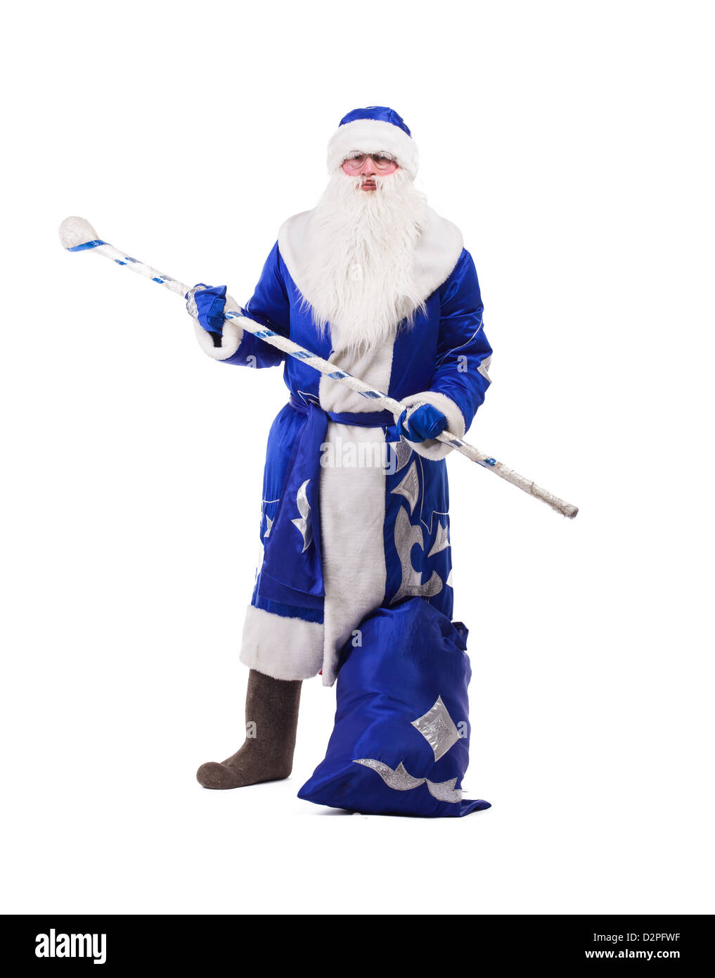 blue santa claus costume