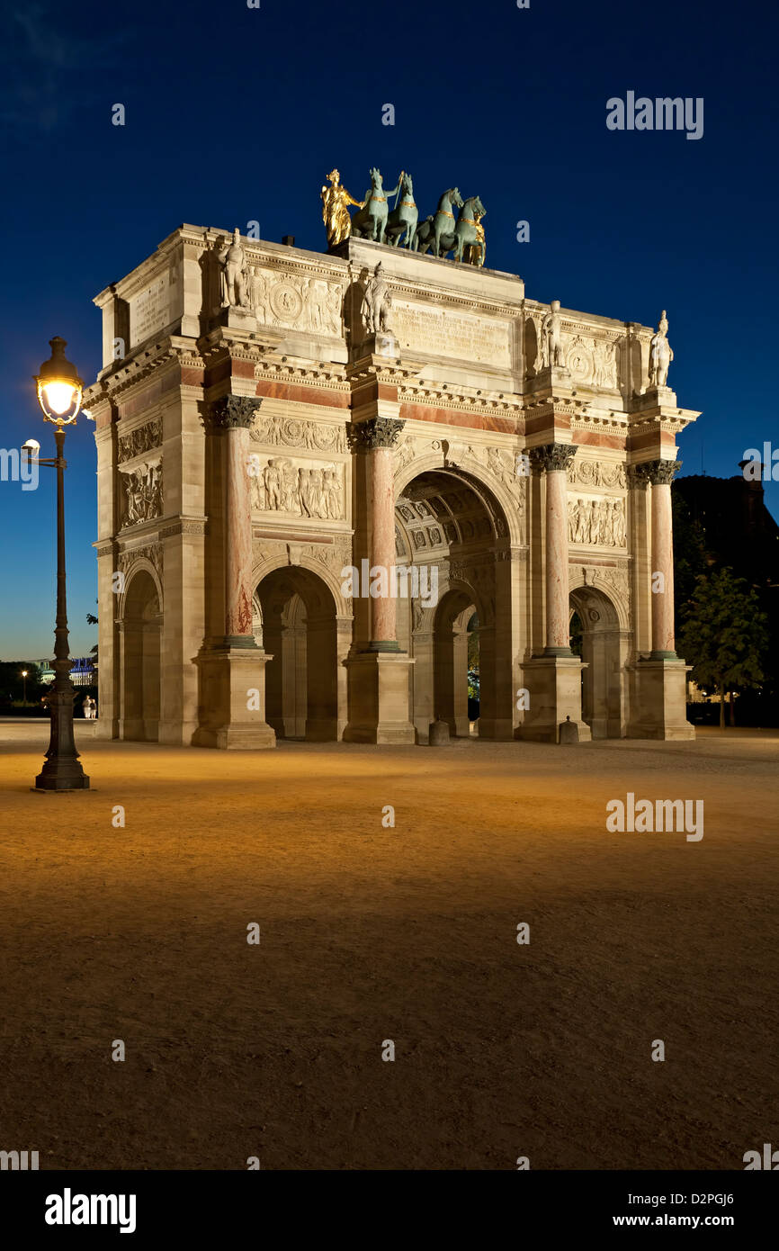 L'arc de Triomphe du Carrousel, Paris, France Stock Photo