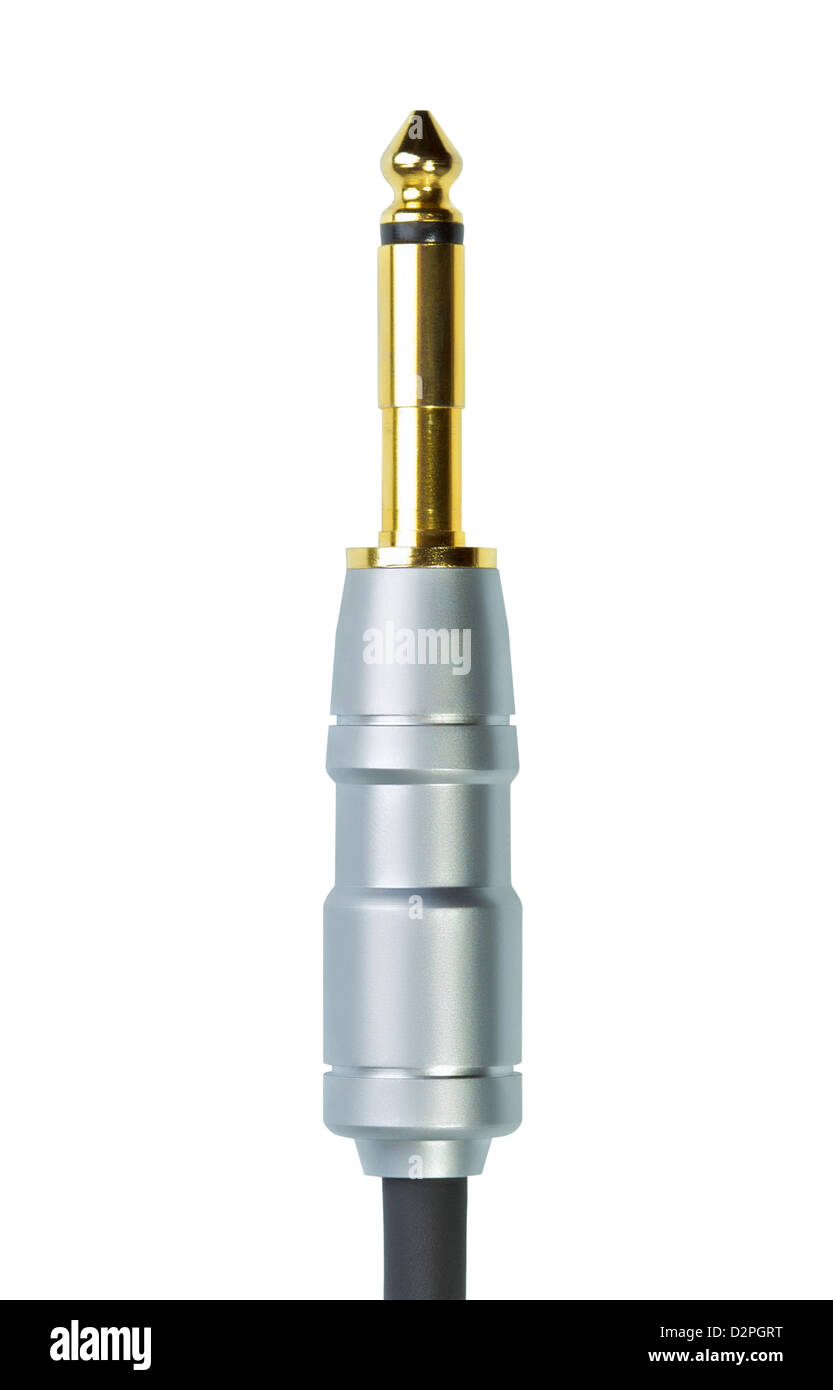 guitar audio jack, isolated on white background Stock Photo Alamy