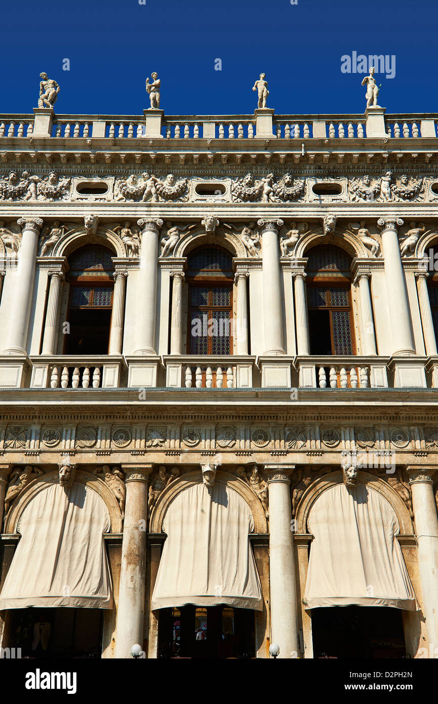 Biblioteca Nazionale Marciana  (Marciana Library) St Mark's Square  Venice Stock Photo