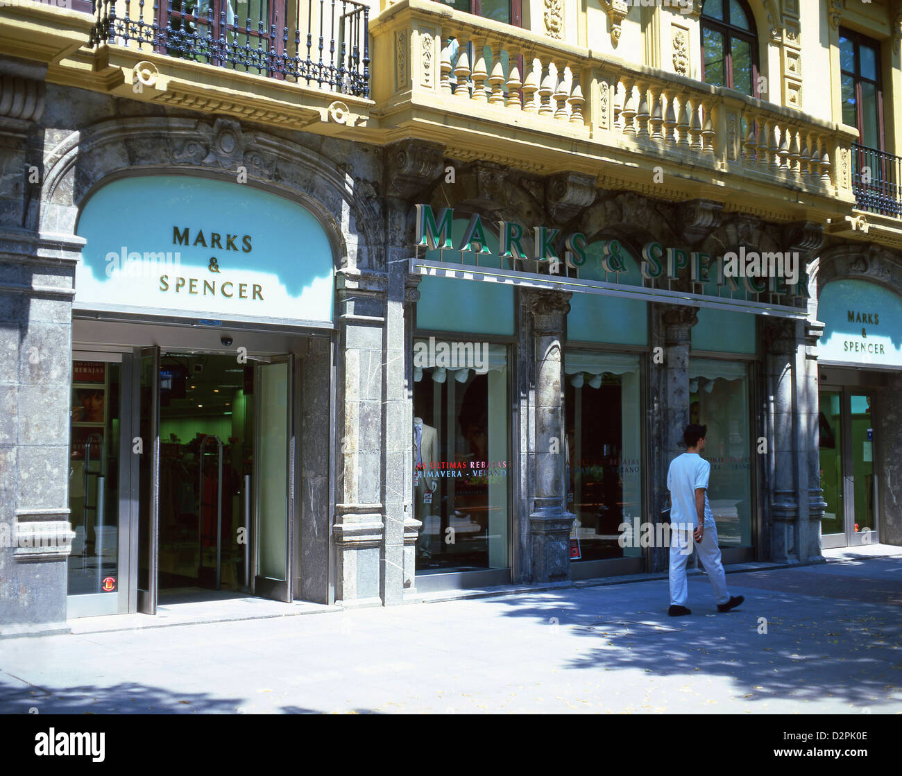 Marks and Spencer store, Gran Vía, Bilbao, Biscay Province, Basque Country, Spain Stock Photo
