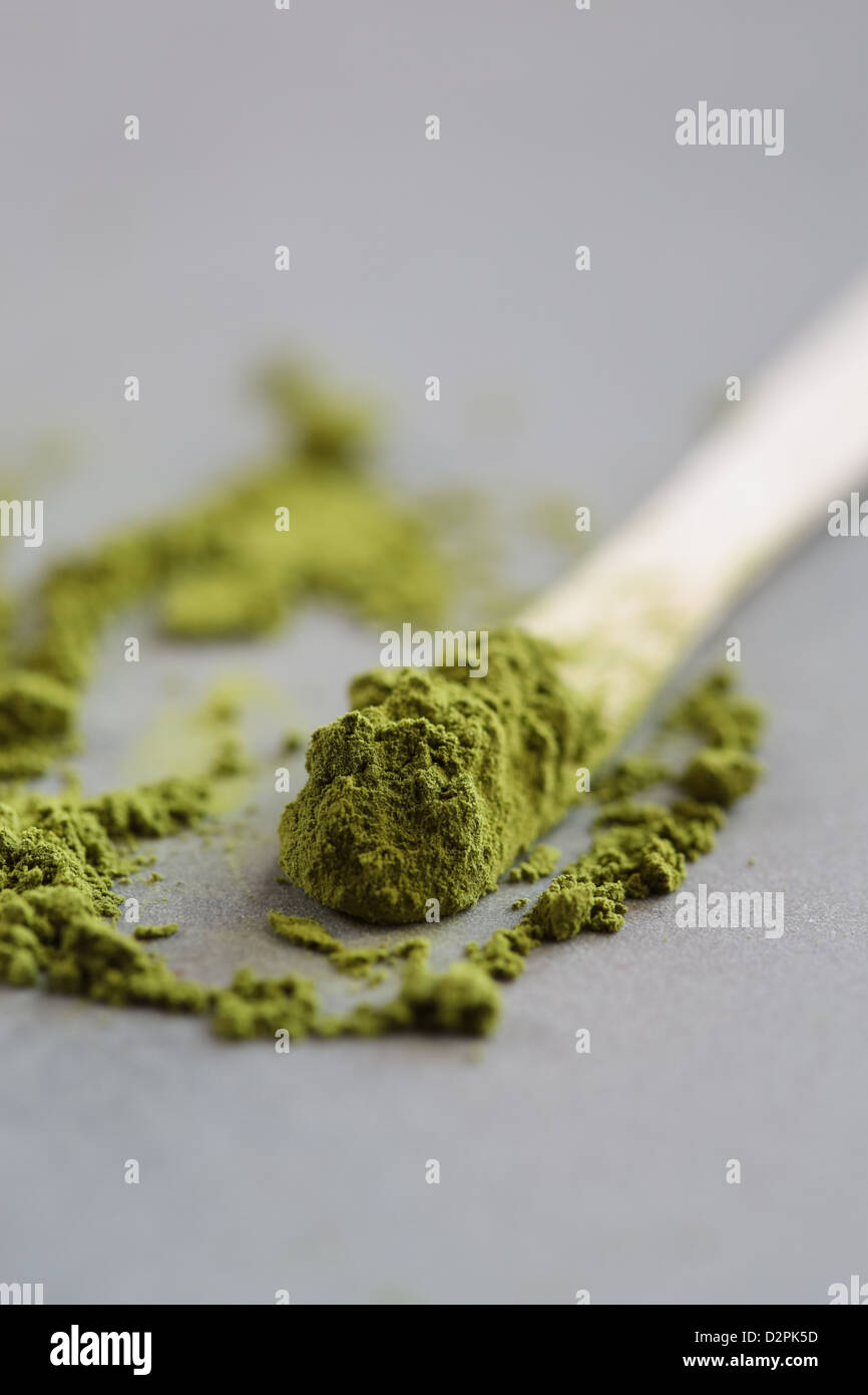 Powdered Green Tea, Matcha, Tea Stock Photo