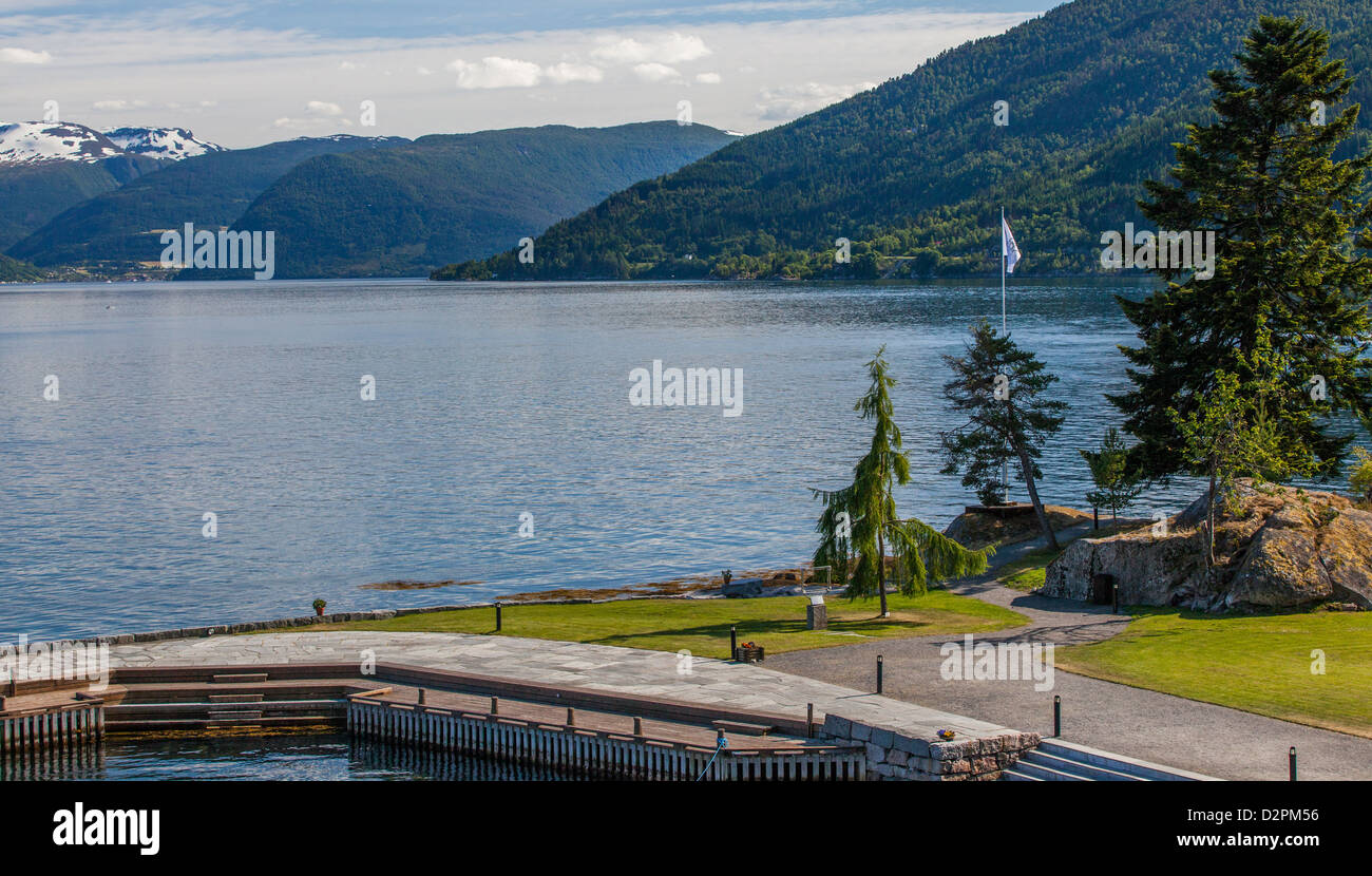 View From The Kviknes Hotel In Balestrand Norway Along The Sognefjord The Longest Fjord In Norway Stock Photo Alamy