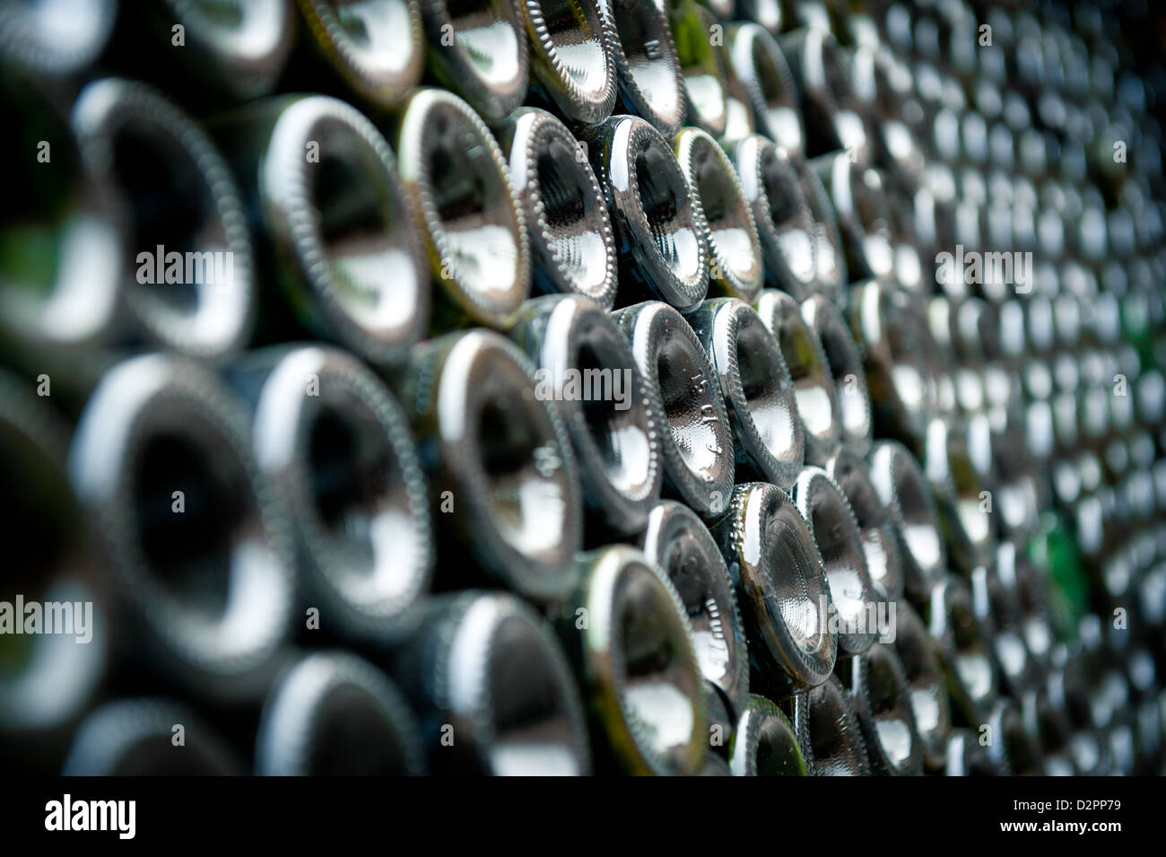 stack of wine bottles in winery Stock Photo - Alamy