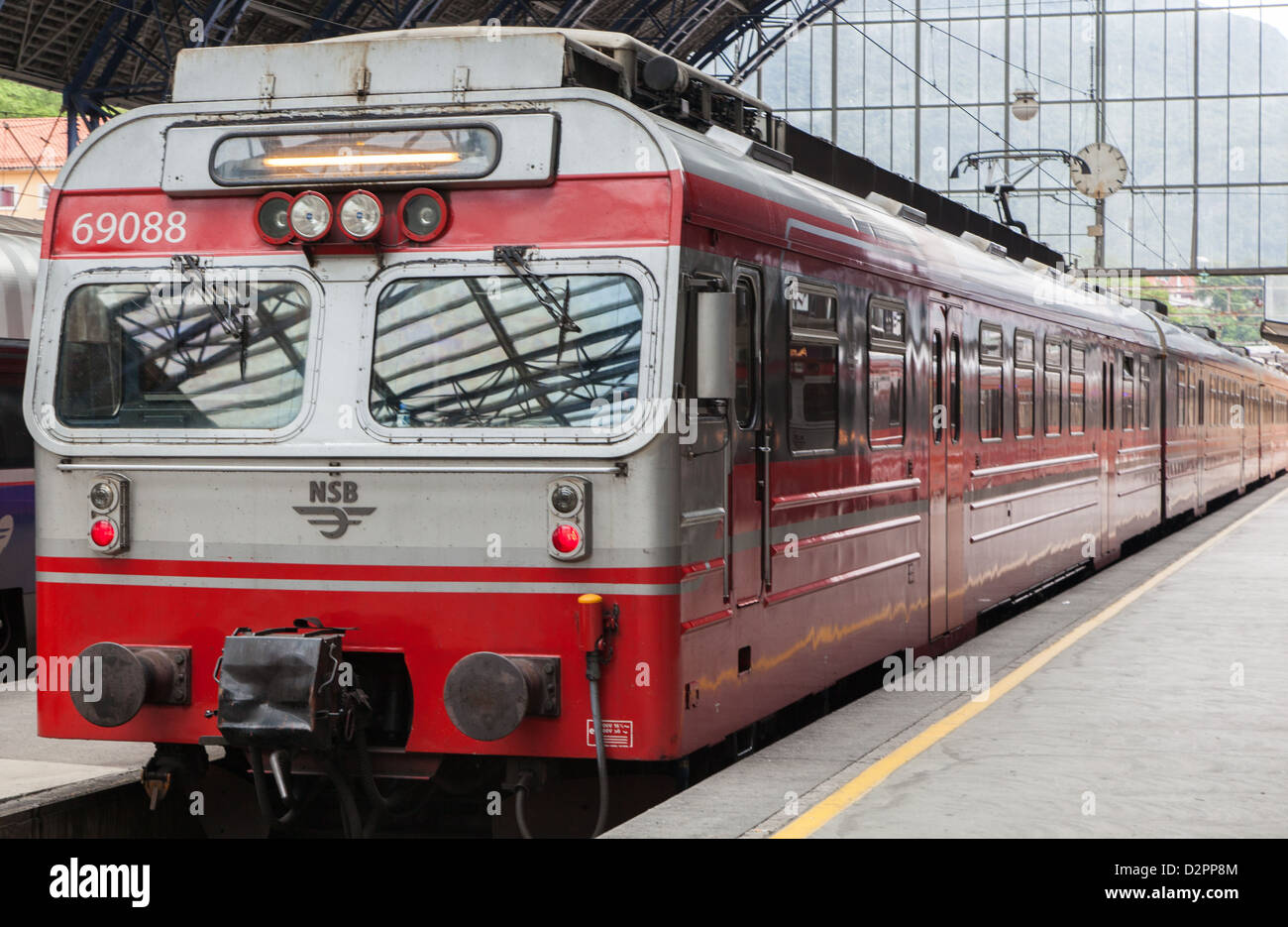 Intercity NSB train station in Bergen Norway. Established in 1070