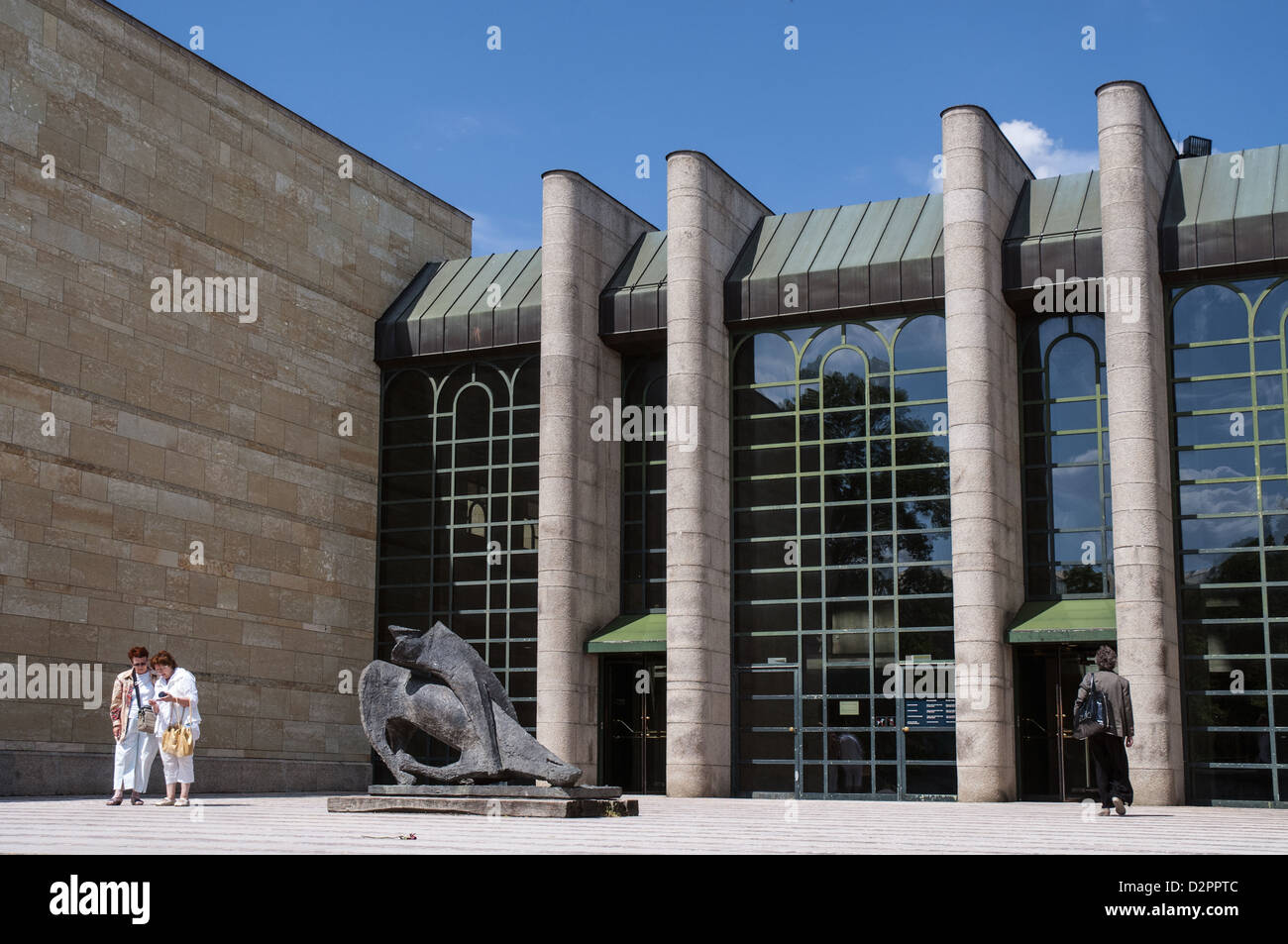 Outside the Neue Pinakothek fine art museum, Munich Stock Photo