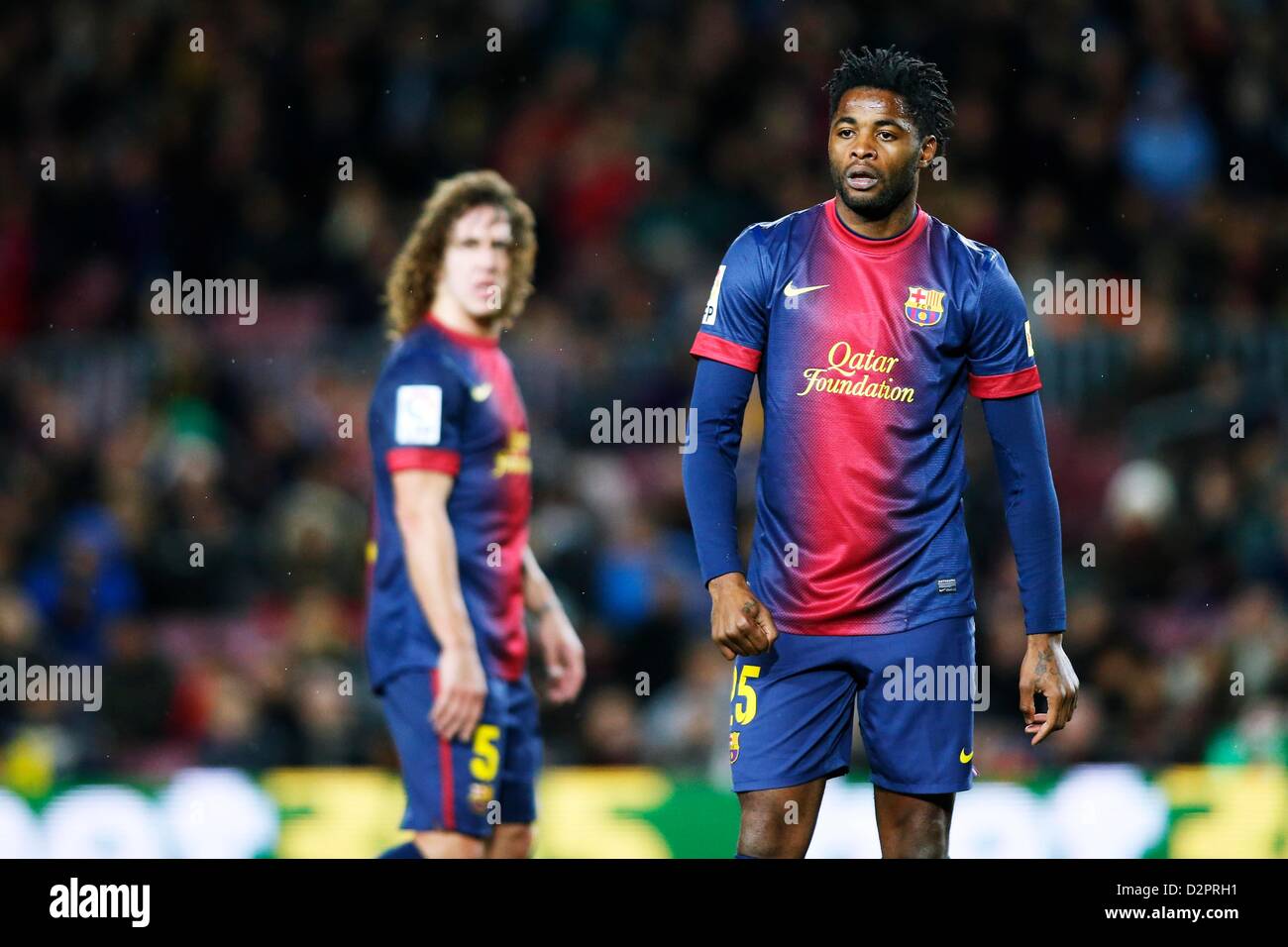 Alex Song (Barcelona), JANUARY 27, 2013 - Football / Soccer : Spanish 'Liga Espanola' match betweena FC Barcelona 5-1 Osasuna at Camp Nou stadium in Barcelona, Spain. (Photo by D.Nakashima/AFLO) Stock Photo