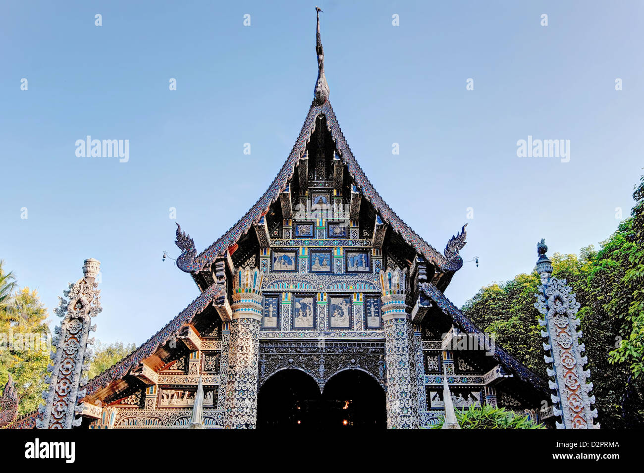 Viharn of Wat Lok Moli (Molee) / Chiang Mai / Thailand Stock Photo