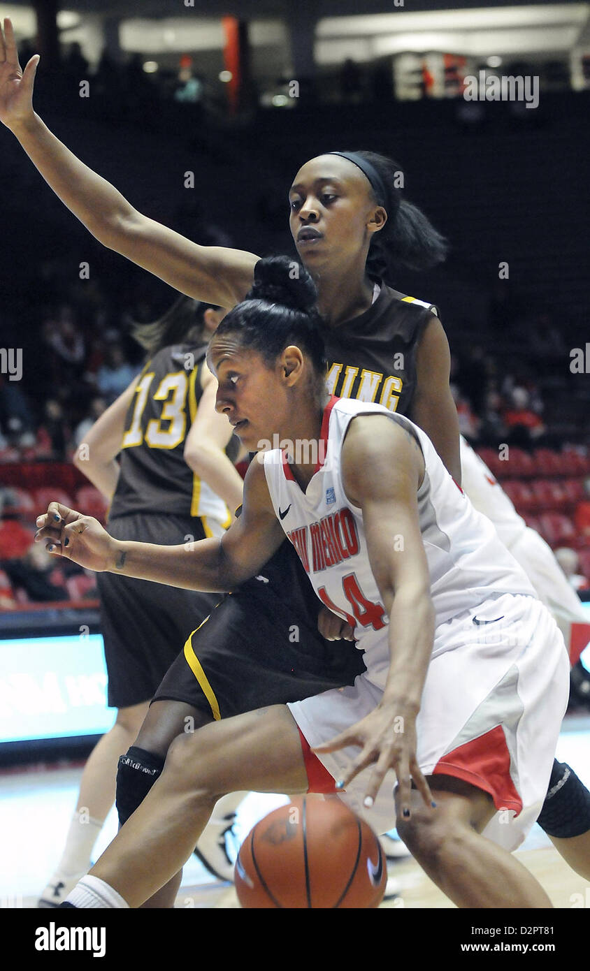 Jan. 30, 2013 Albuquerque, NM, U.S. UNM's 44 Deeva Vaughn drives