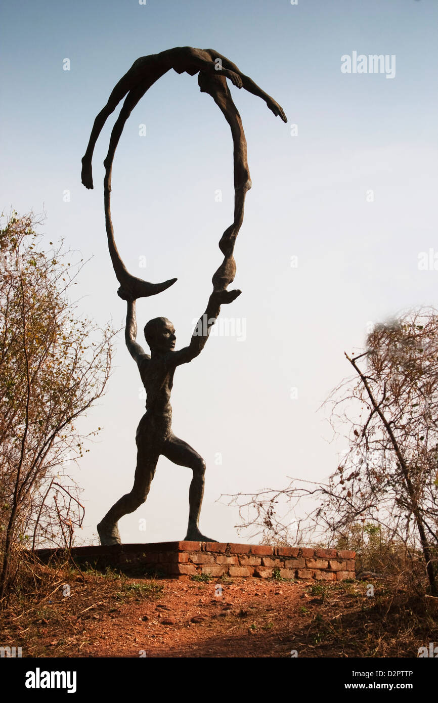 Statue in a garden, Garden of Five Senses, Saidul Ajaib, New Delhi, India Stock Photo