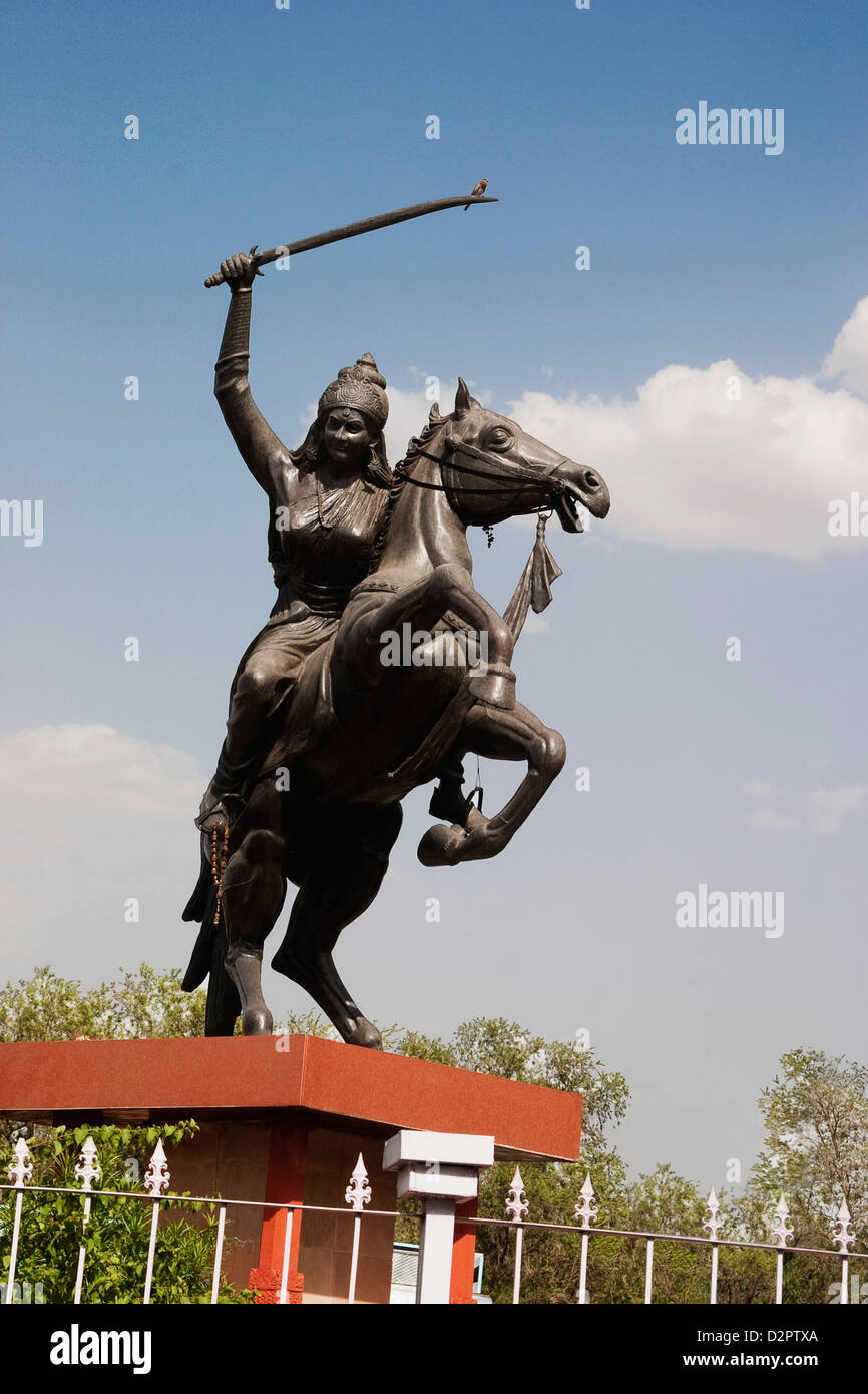 Statue of Rani Laxmi Bai, Agra, Uttar Pradesh, India Stock Photo