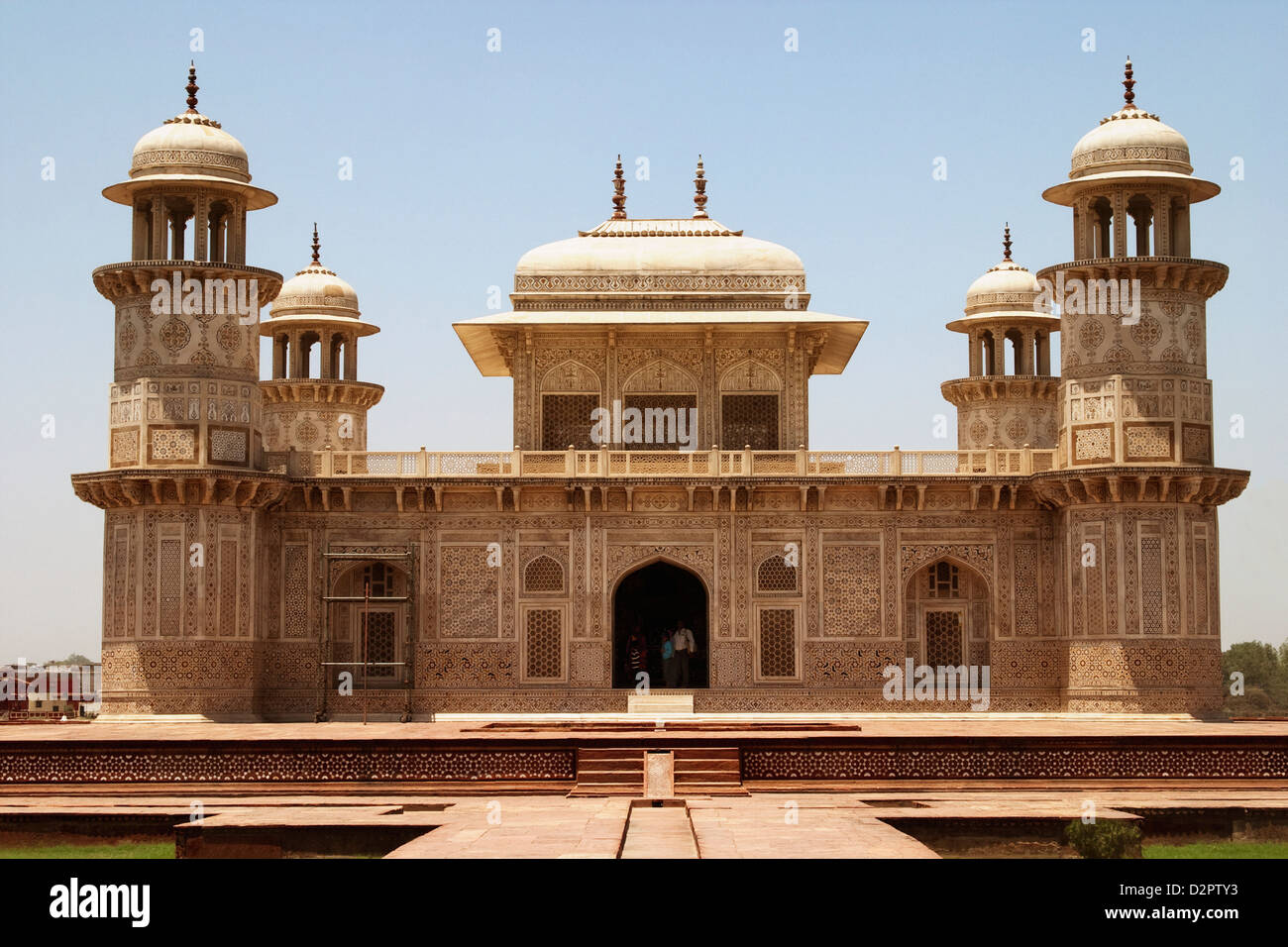 Facade of a mausoleum, Itmad-ud-Daulah's Tomb, Agra, Uttar Pradesh, India Stock Photo
