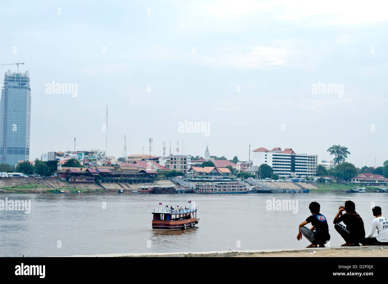 Riverside ,Phnom Penh ,Cambodia Stock Photo