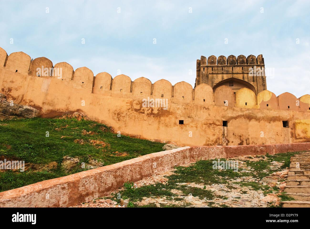 Rampart amber fort jaipur rajasthan hi-res stock photography and images ...