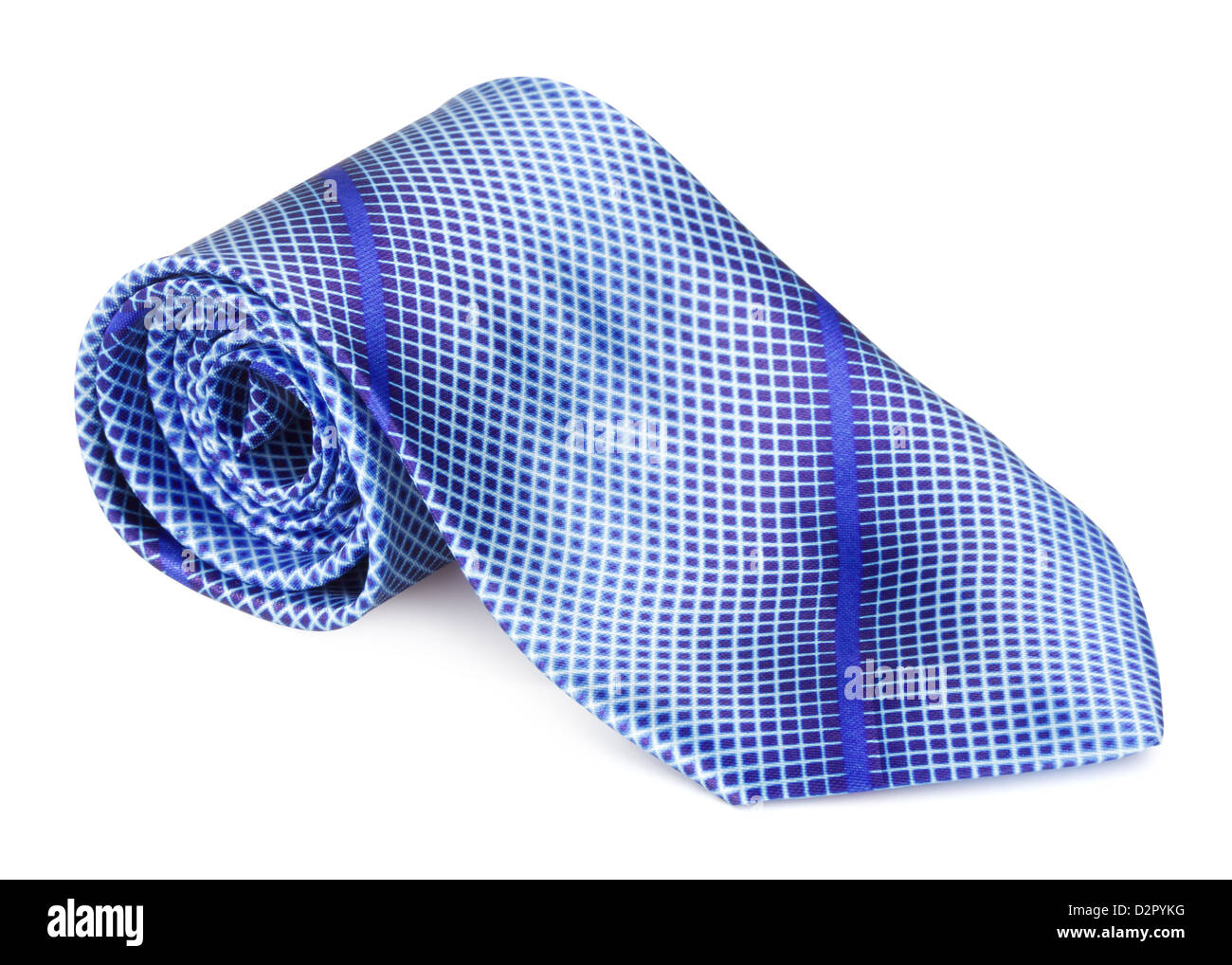 elegant blue tie isolated on white background Stock Photo - Alamy