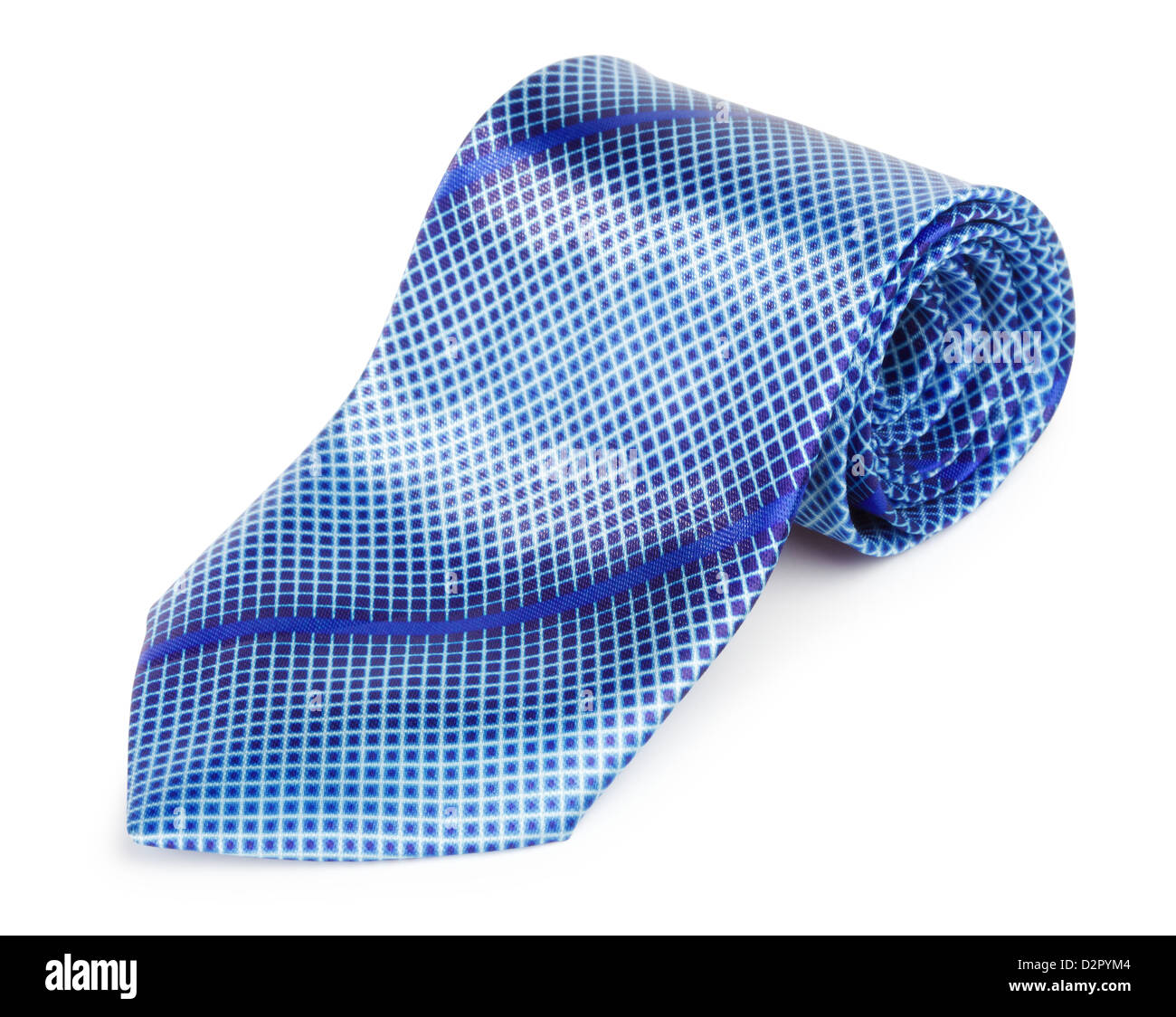 elegant blue tie isolated on white background Stock Photo - Alamy
