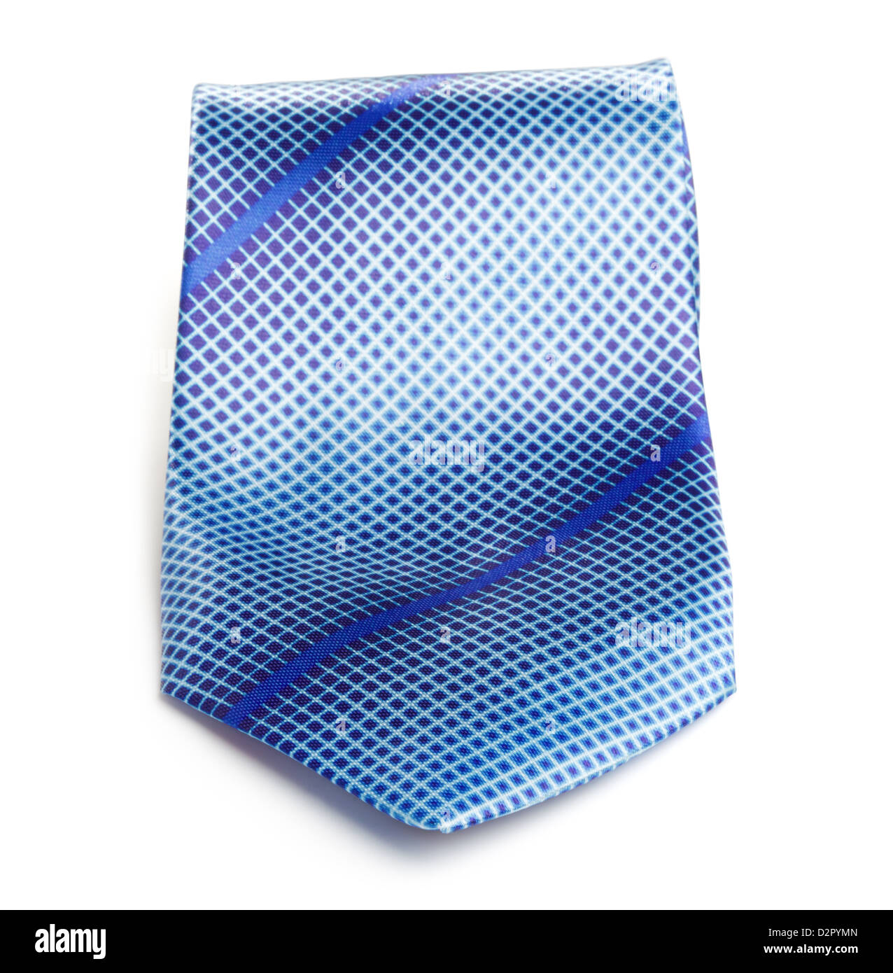 elegant blue tie isolated on white background Stock Photo