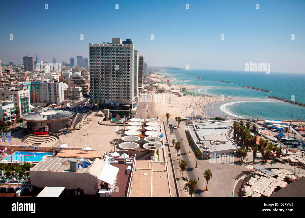 Herod Hotel, Gordon Beach, Hayarkon Street, Tel Aviv, Israel, Middle East Stock Photo