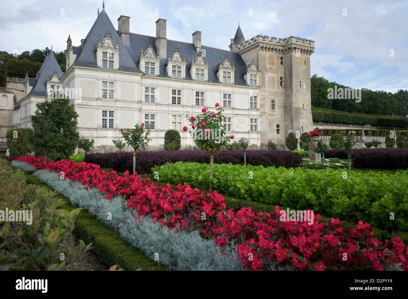 Chateau de Villandry, UNESCO World Heritage Site, Indre-et-Loire, Loire Valley, France, Europe Stock Photo