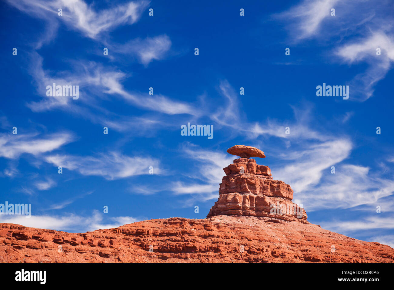 Mexican Hat Rock, Mexican Hat, Utah, United States of America, North America Stock Photo