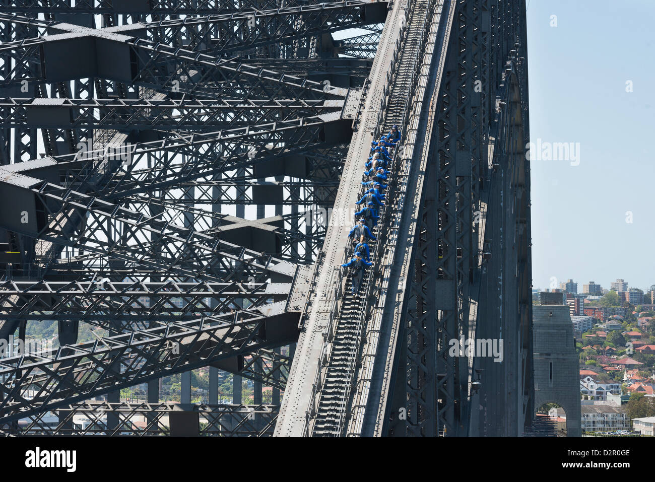 People walking on Sydney Harbour Bridge, Sydney, New South Wales, Australia, Pacific Stock Photo