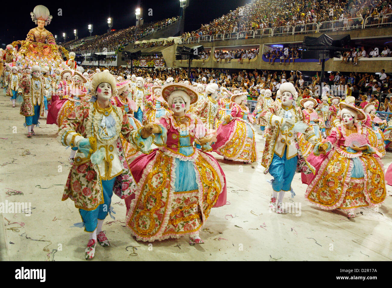 Carnival parade at the Sambodrome, Rio de Janeiro, Brazil, South America Stock Photo