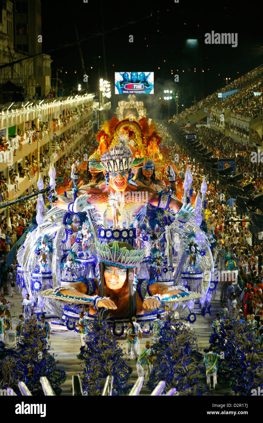 Carnival parade at the Sambodrome, Rio de Janeiro, Brazil, South America Stock Photo