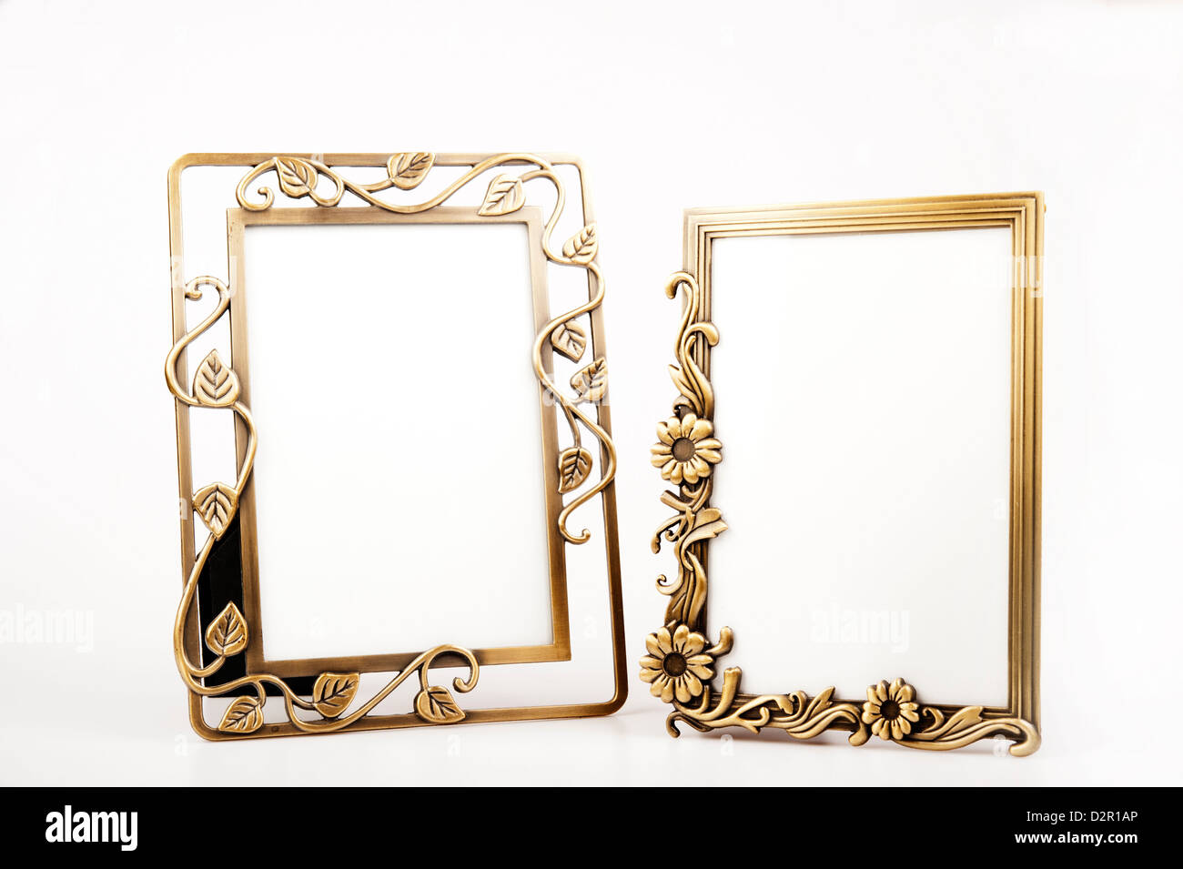 two vintage empty picture frames in Liberty style Stock Photo