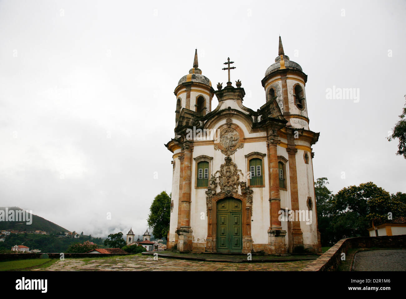 Sao Francisco de Assis church, Ouro Preto, UNESCO World Heritage Site, Minas Gerais, Brazil, South America Stock Photo