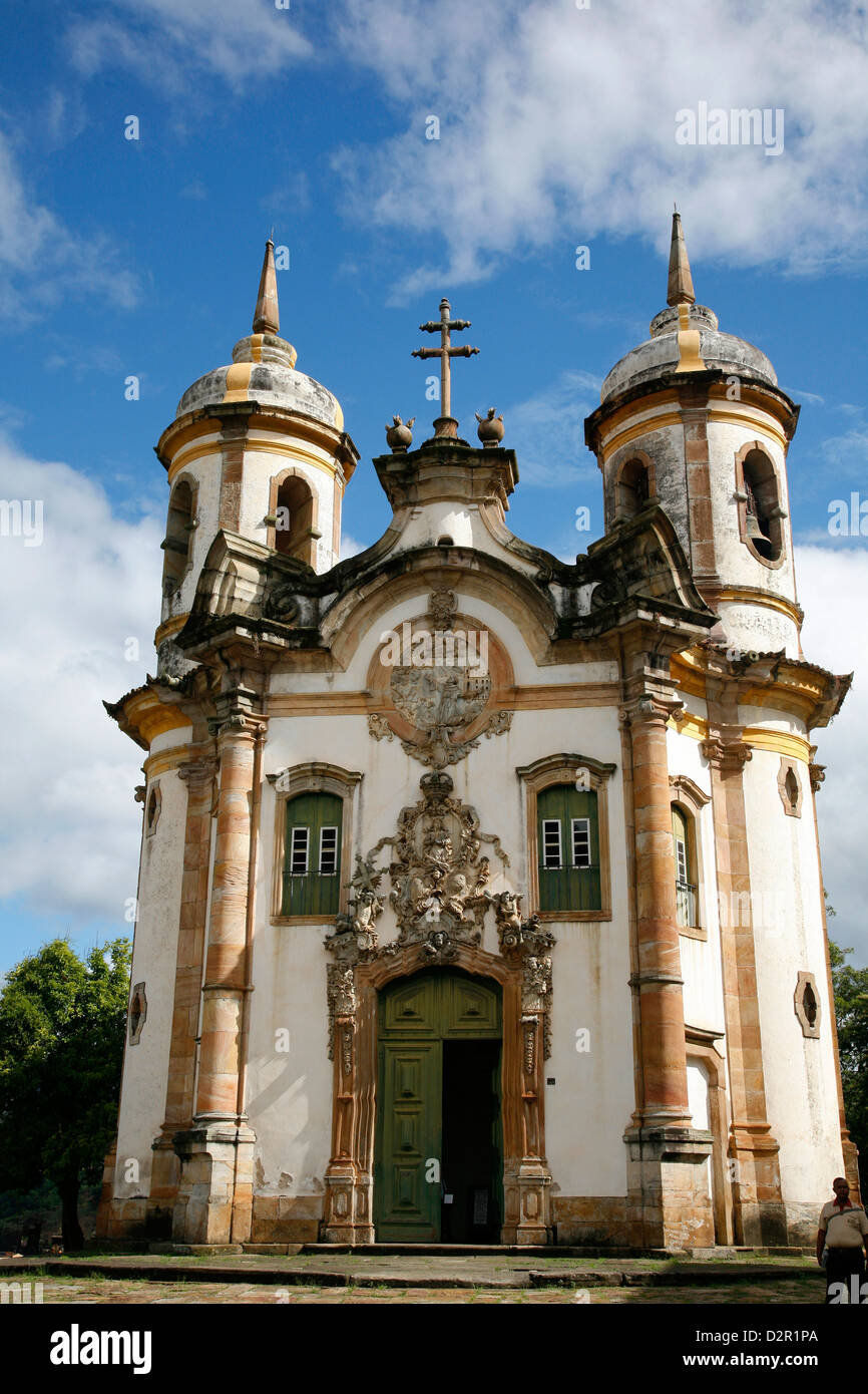 Sao Francisco de Assis church, Ouro Preto, UNESCO World Heritage Site, Minas Gerais, Brazil, South America Stock Photo