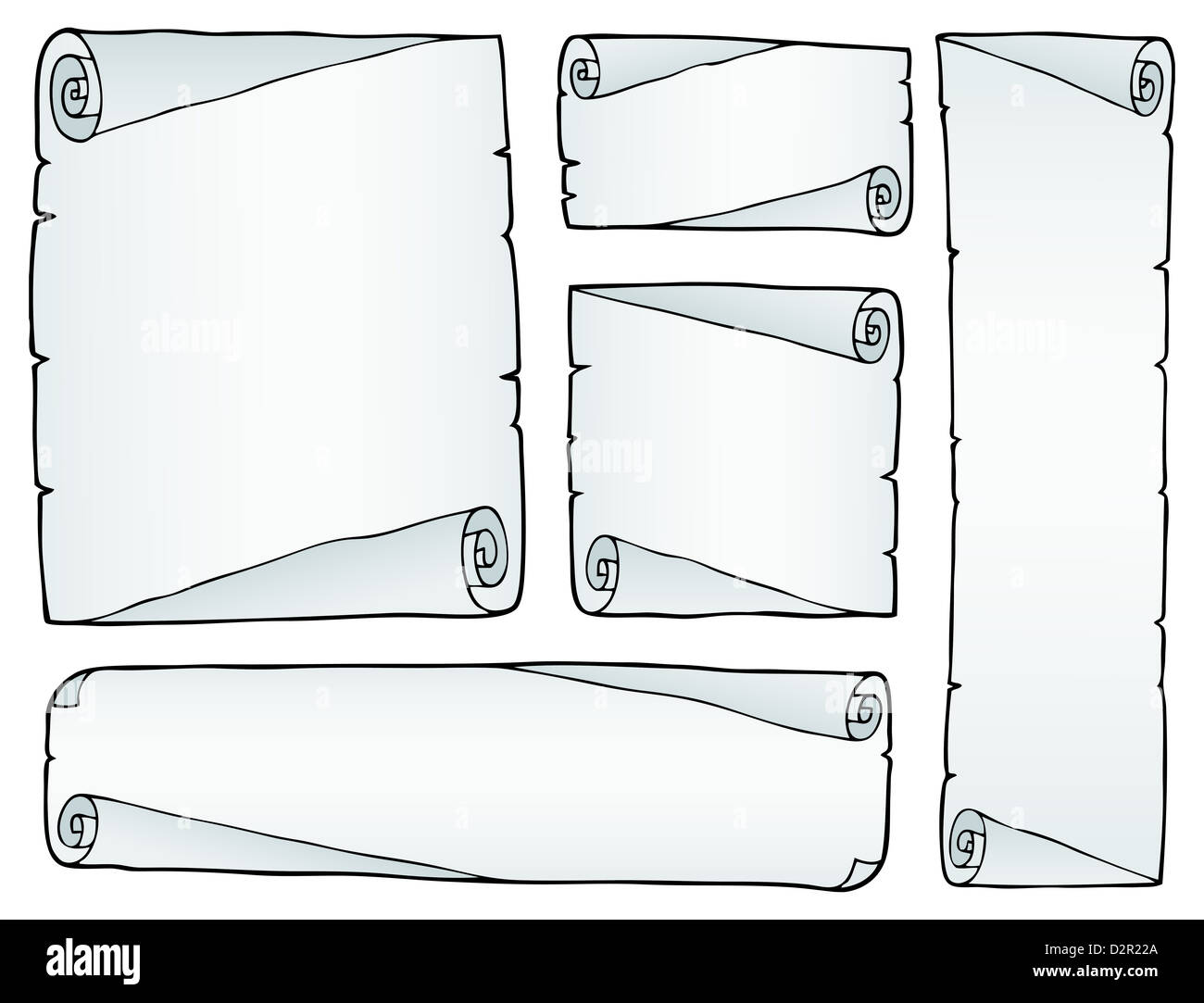 Vintage parchments collection 6 picture illustration Stock Photo Alamy