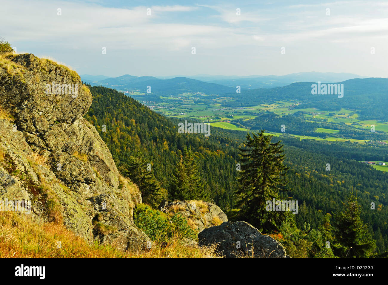 View of the Bavarian Forest, near Furth im Wald, Bavaria, Germany, Europe Stock Photo