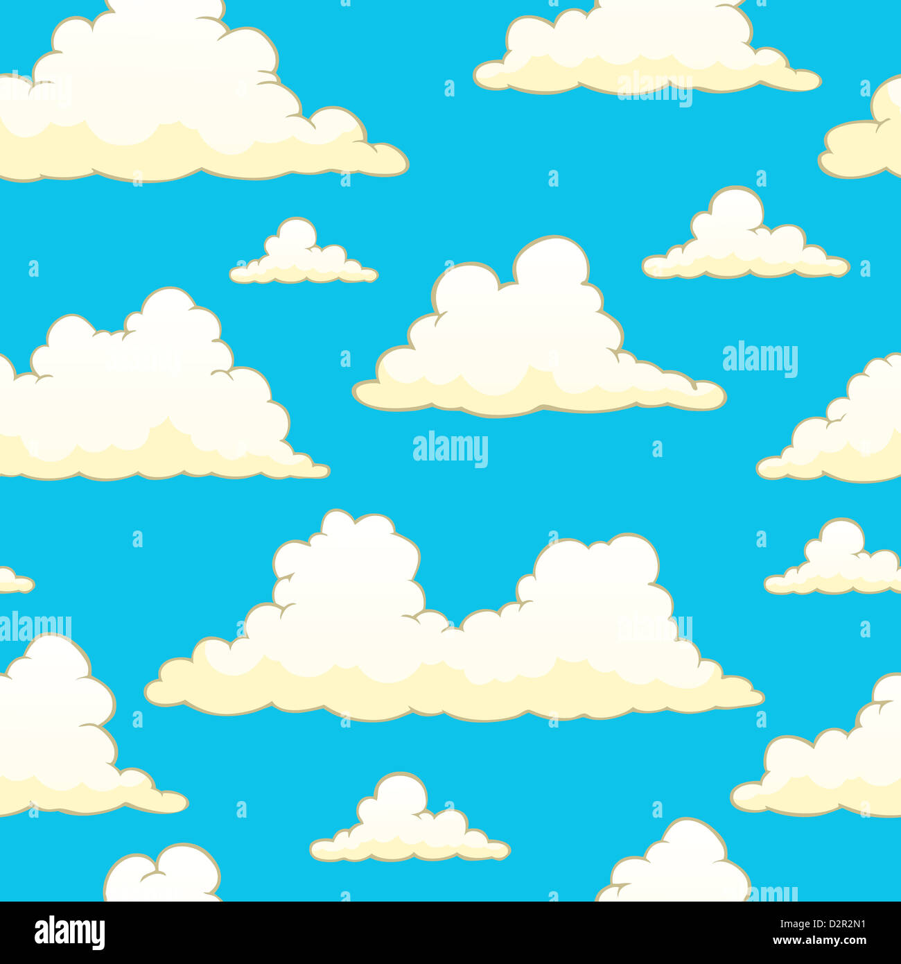Seamless background with clouds 9 - picture illustration Stock Photo ...