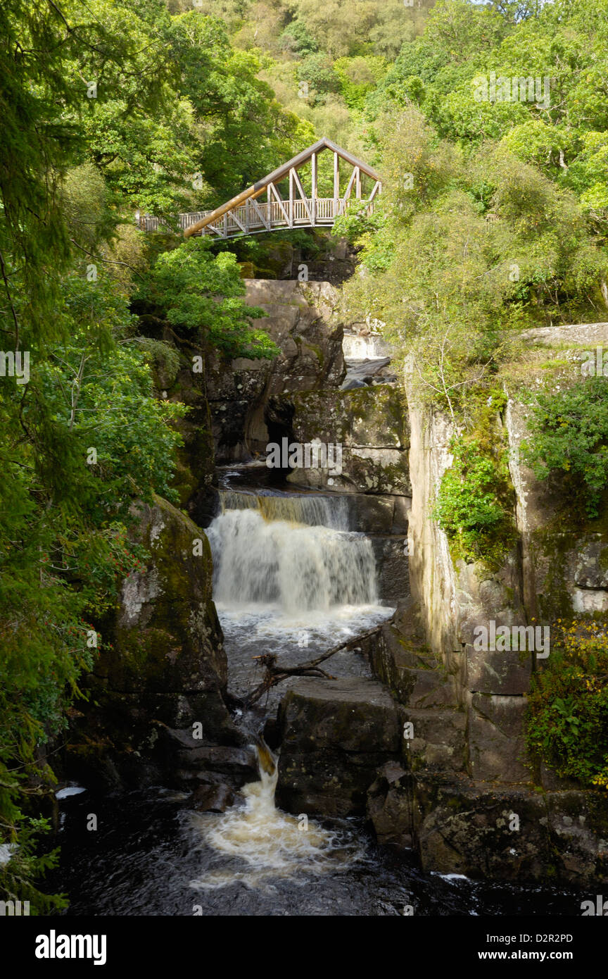 Bracklinn Falls, Callander, Loch Lomond and Trossachs National Park, Stirling, Scotland, United Kingdom, Europe Stock Photo