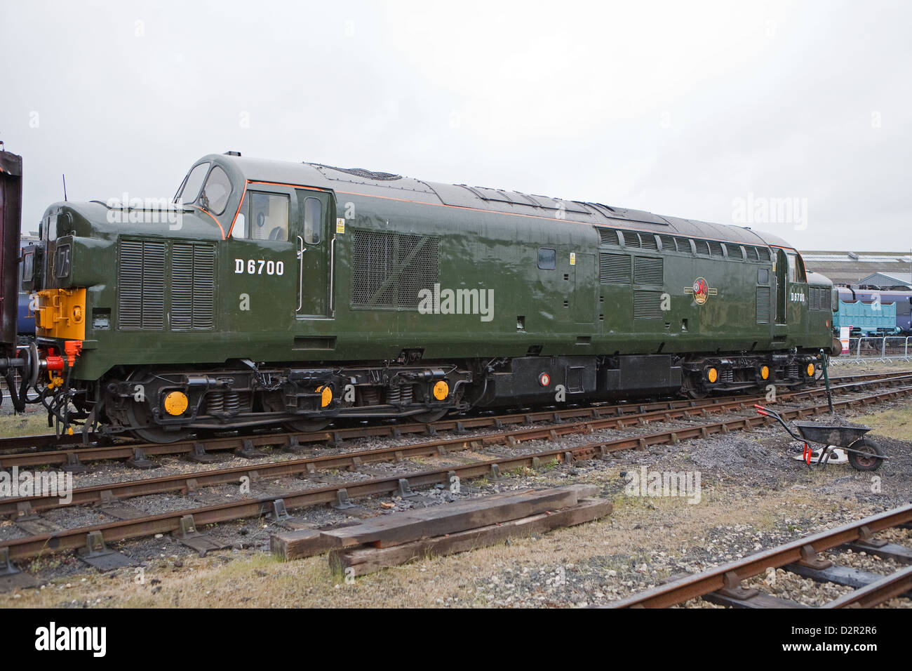 D6700 British rail Class 37 Diesel at York Railway Museum pulling a LMS