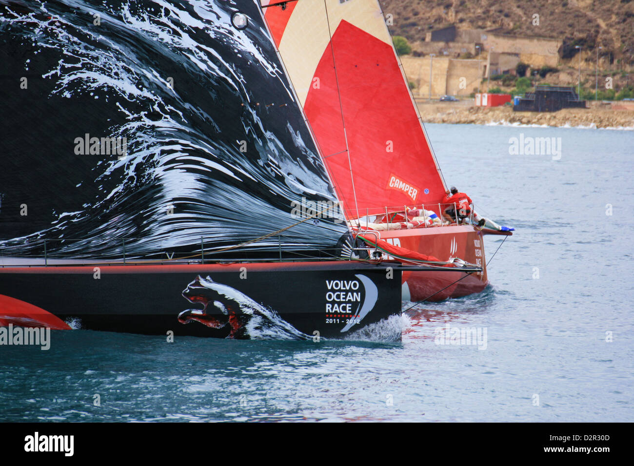 Puma Team and Camper Team sailing Stock Photo - Alamy